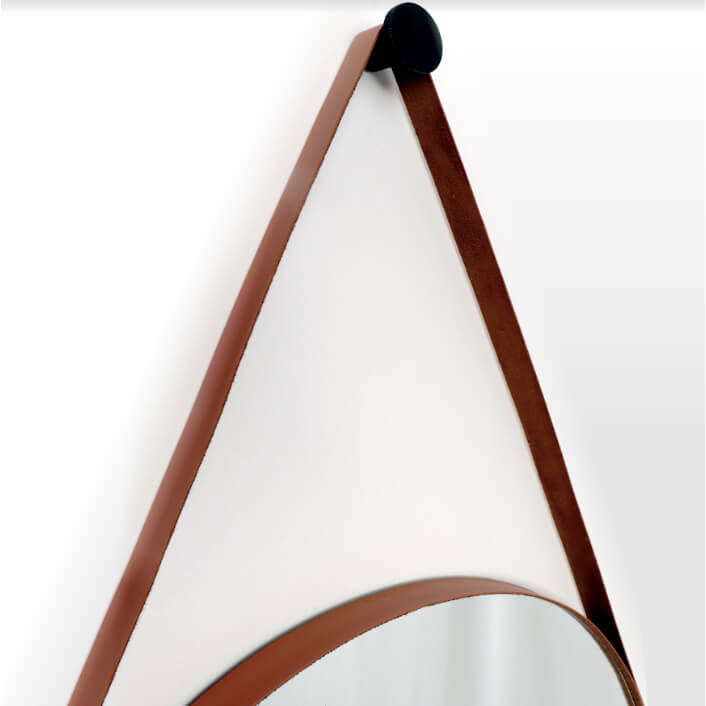 Espelho Redondo Decorativo Com 40cm - Alça e Pino
